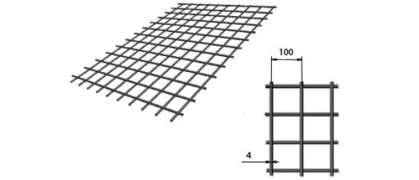 Сетка сварная (дорожная) 100х100х4мм 1,5х2м купить с доставкой в Одинцово