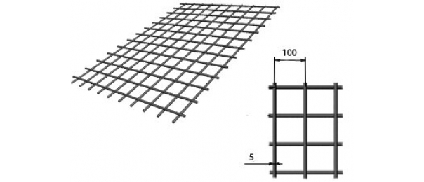 Сетка сварная (дорожная) 100х100х5мм 1,5х2м купить с доставкой в Одинцово