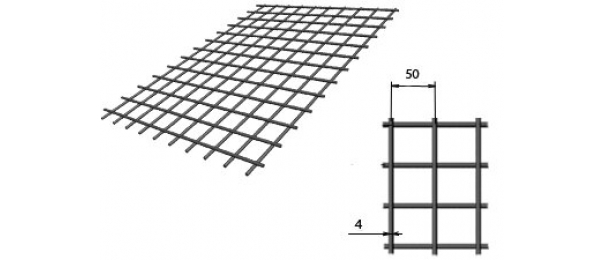 Сетка сварная (дорожная) 50х50х4мм 1х2м купить с доставкой в Одинцово